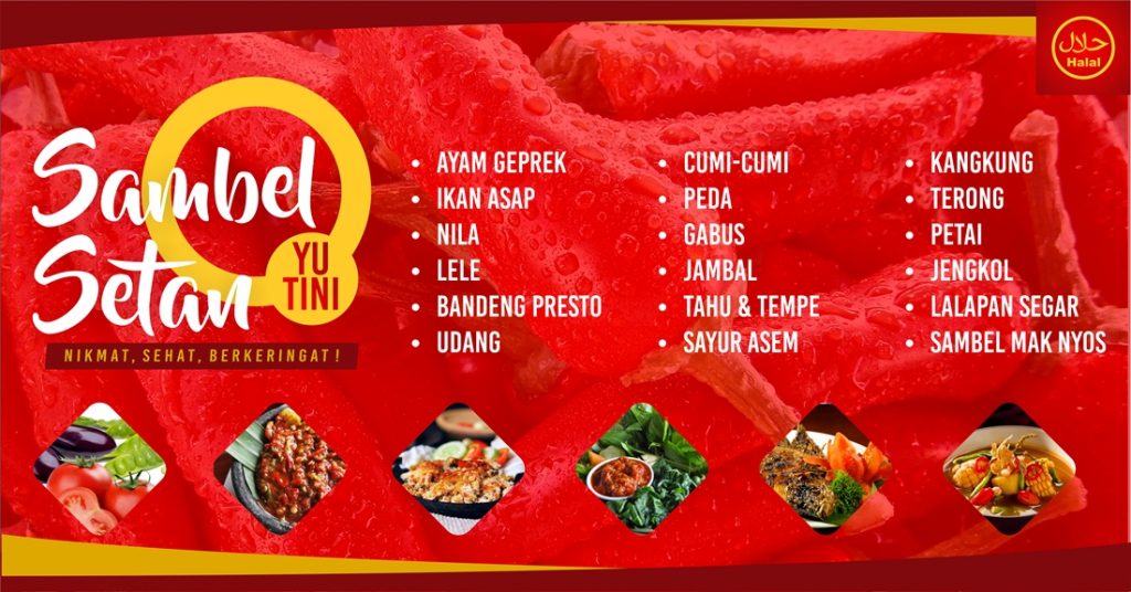 Sambel Setan Yu Tini Banner design